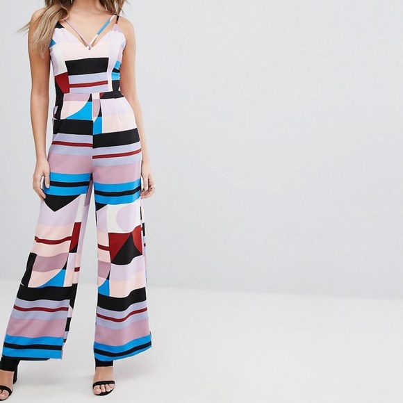 abstract print jumpsuit